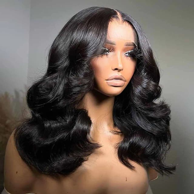 Body Wave Bob Wig Brazilian Human Hair Wigs 13x4 Transparent Lace Frontal Wig Virgin Remy Hair 13x4 Lace Closure Wig 180%