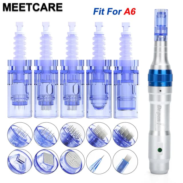 A6 Dr Pen Cartridge Needle Bayonet Tattoo Needles Microneedle Mesotherapy 9pin 12pin 36pin 42pin 3D 5D Round Nano Microneedling