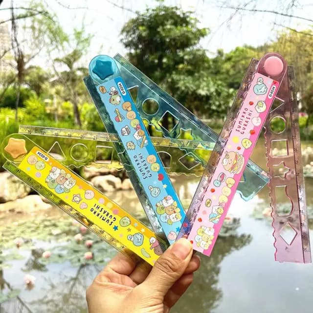 New 30CM SAN-X SUMIKKO GURASHI Cute animal Folding Ruler DIY Drawing Rulers For Kids Students Office School Stationery kids gift