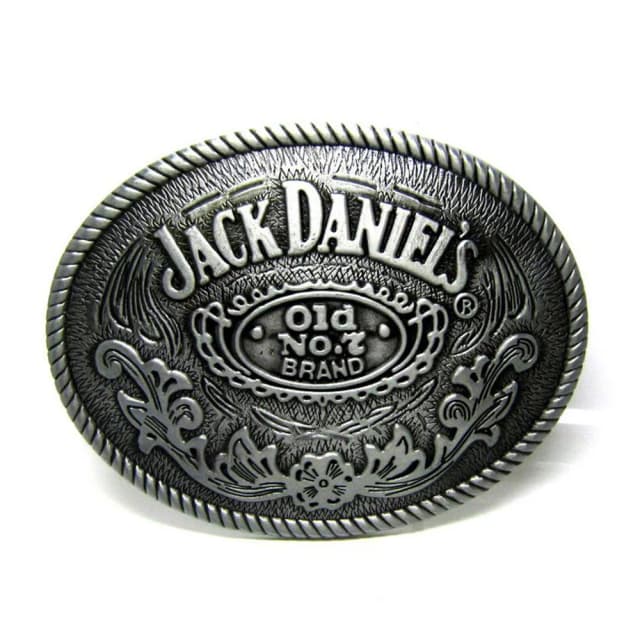 Cheapify Dropshipping Oval Zinc Alloy Metal Brand Design Printing Man Belt Buckle 40mm