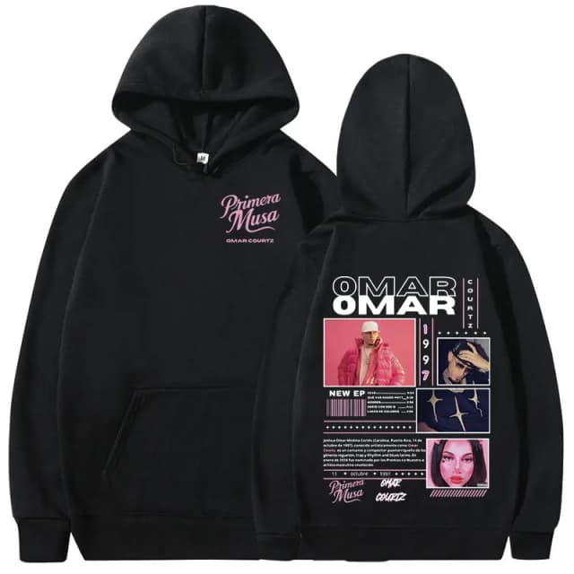 Omar Courtz Primera Musa Album Tour Merch Hoodies Men's Women Fashion Hooded Sweatshirts Hip Hop Oversized Pullovers Streetwear