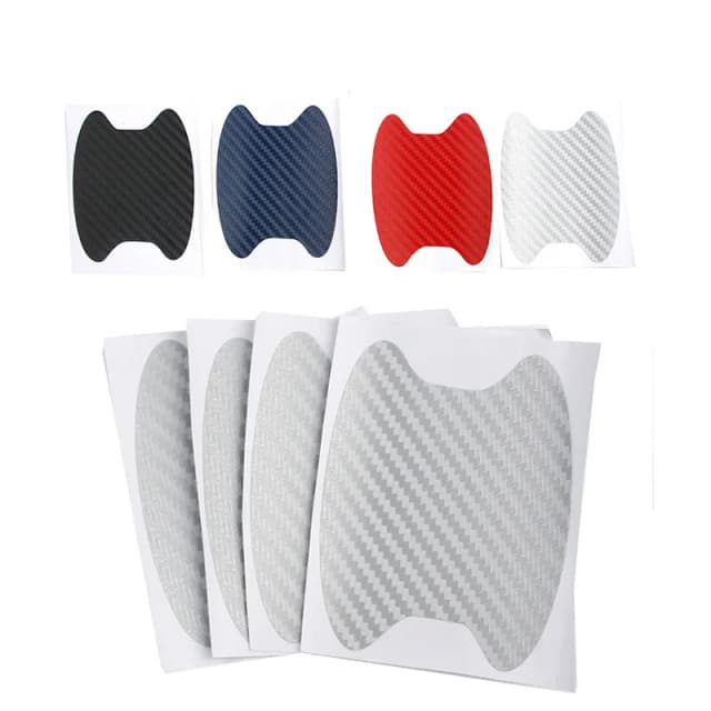 Handle sticker Car door handle, car sticker protective film, carbon fiber handle wrist sticker 4 car stickers