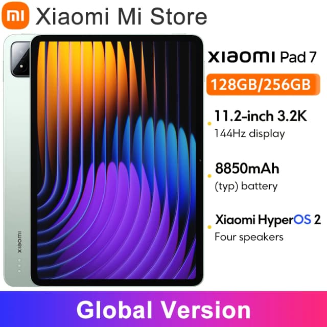 【Brand+】Xiaomi Pad 7 Global Version Mi Tablet Snapdragon 7+ Gen 3 11.2" 3.2K 144Hz Display Adreno GPU 45W Turbo charge 8850mAh