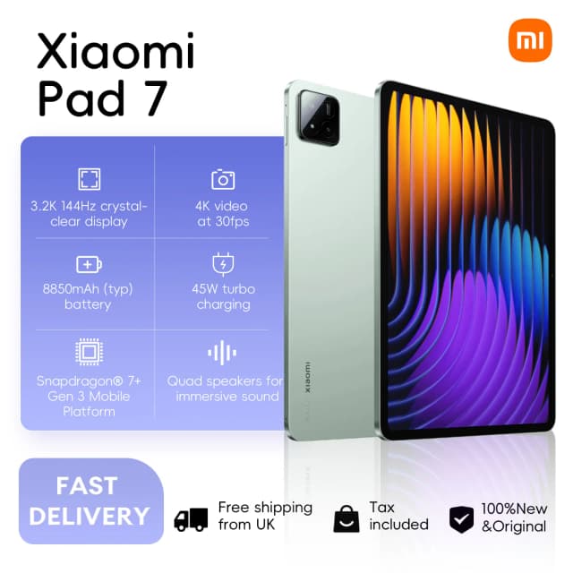 Xiaomi Pad 7 11 ''144Hz Wi-Fi 6E 8GB/128GB 8GB/256GB 8850mAh Tablet