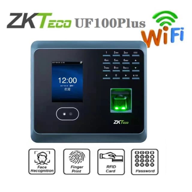 ZKTeco UF100Plus WiFi Biometric Fingerprint Face Recognition Time Attendance Attendance Punching Machine Time Clock