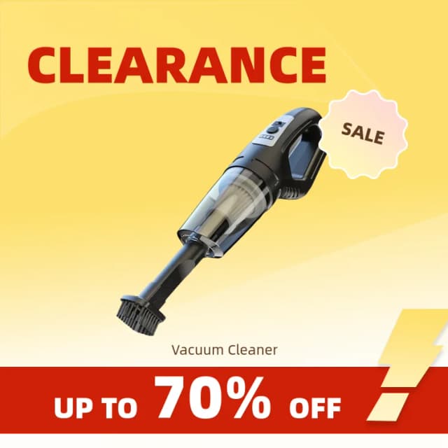 Clearance_120W Portable Car Vacuum Cleaner USB Charging Handheld Cordless Vacuum Cleaner Powerful Suction for Auto/Home/Office/P