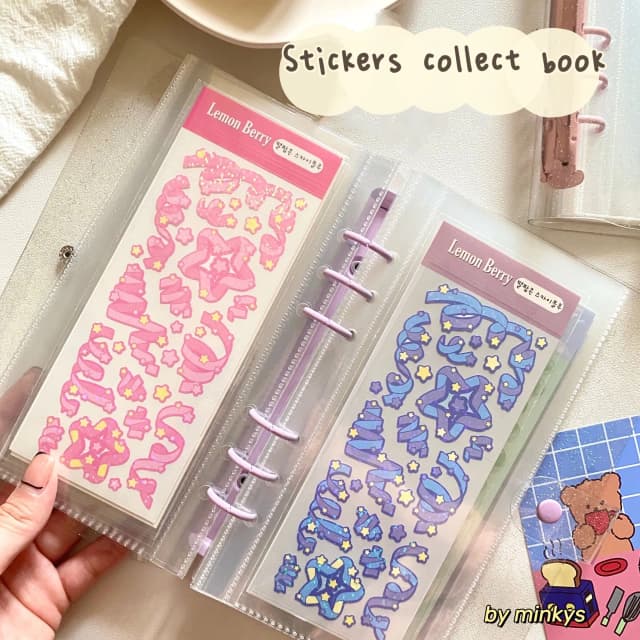 MINKYS New Arrival Kawaii Stickers Bills Cards Collect Book Cards Organizer Book School Stationery