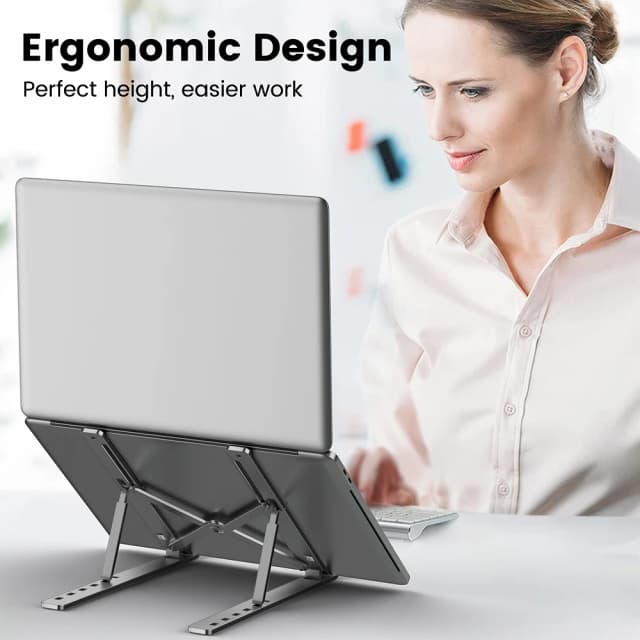Portable Laptop Stand Aluminum Notebook Support Computer Bracket Macbook Air Pro Holder Accessories Foldable Laptop Base For PC
