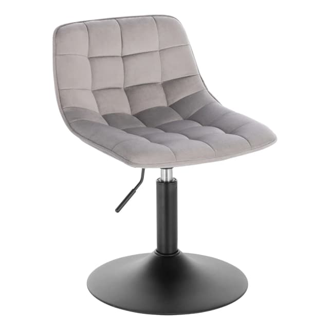 WOLTU 1PC Bar Stool Velvet/Chenille 360° Swivel Kitchen Chair Height-Adjustable Kitchen Stool with Backrest for Home Bar