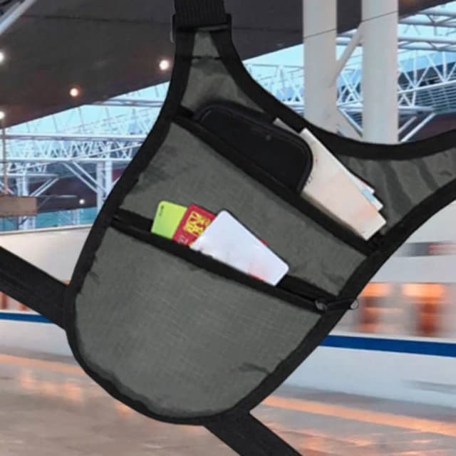 Security Invisible Travel Waist Packs Adjustable strap Multiple pockets Anti theft waist bag terylene Breathable fabric