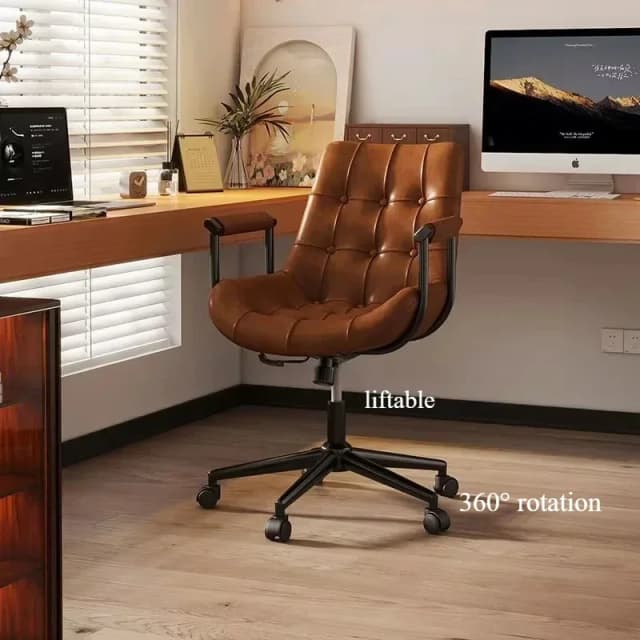 Meeting Reclining Office Chair Ergonomic Backrest Modern Gaming Office Chairs Luxury Leather Chaise De Bureau Office Furniture