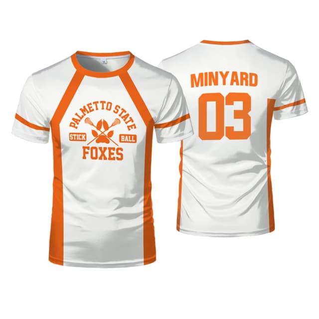 Новинка 2024, Джерси The Foxhole Court Palmetto State Foxes Lacrosse, 3D футболка для косплея WILDS MINYARD, мужские/женские детские футболки с короткими рукавами
