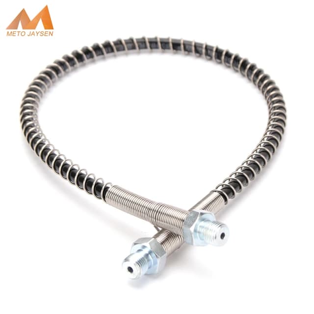 Pneumatics Air Pump 50cm Long Air Refilling High Pressure Nylon Hose with Spring Wrapped M10x1 Thread 40Mpa 400Bar 6000psi