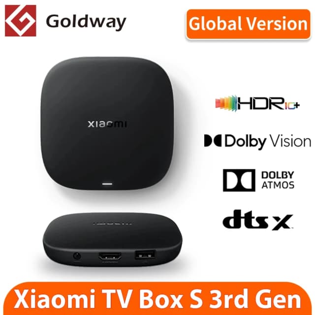 【Brand+】Xiaomi TV Box S 3rd Gen 4K Ultra HD Bluetooth 5.2 Wifi6 32GB ROM Google TV Google Assistant Smart Media Player