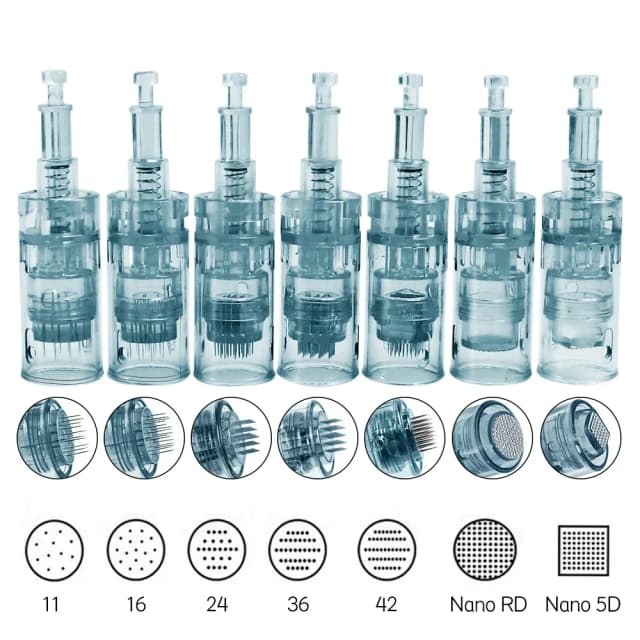 10/20Pcs M8 Dr.imp Derma Pen Microneedle Cartridges Bayonet Replacement Micro Needle Tip 11 16 24 36 42 Nano 3D 5D Microneedling