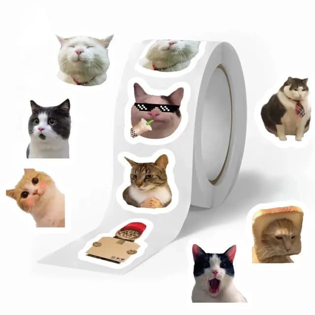 500pcs Cute Cat Graffiti Stickers for Notebooks, Water Bottles, Luggage, Phone Cases, DIY Decoration and Kids Stickers