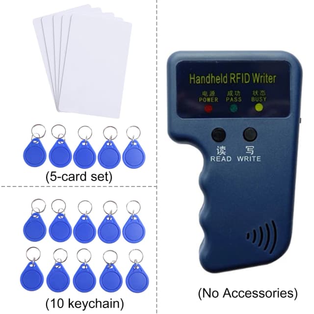 125KHz RFID Copier Portable ID Reader Writer Access Control Card Duplicator Cloner Encryption Device （Reader/card optional）