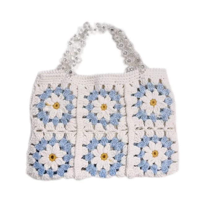 Lady Knitting Comfortable Woolen Woven Knitted Bag Handbags Fashionable Simple Ladies Totes Handbag Crochet Bag Women Girl Bags