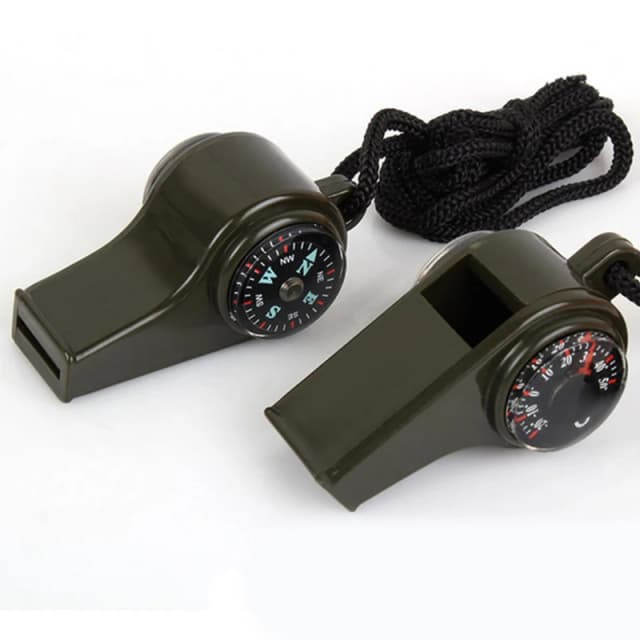 3-in-1 Outdoor Whistle Multifunctional Outdoor Survival Tools Emergency Whistle