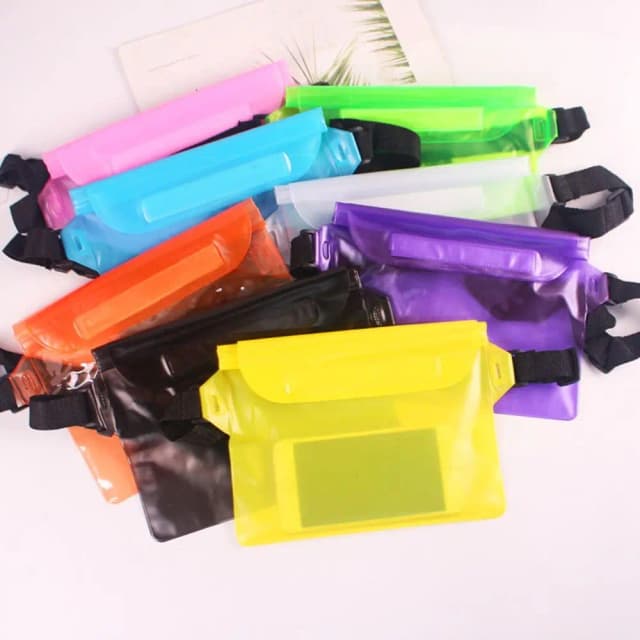 Portable Water-Sprinkling Festival Waist Bag Fashion Simple Phone Waterproof Bag Touchable Screen Transparent Phone Case Beach