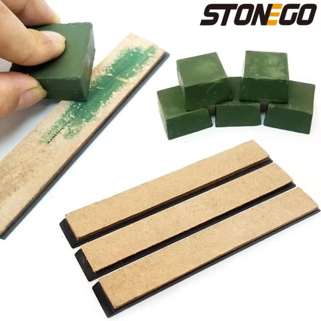 STONEGO Knife Polishing Sharpener Sharpening Leather Honing Strop Compound Grinding Knife Paste Polishing Paste Sharpening Tool