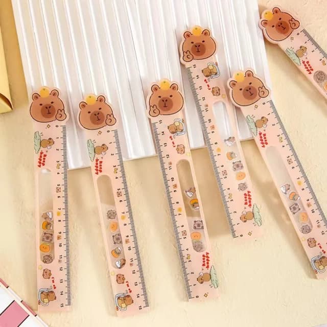 15cm Cute Cartoon Capybara animal Straight Ruler Measuring Tool Stationery Drawing Office School Supplies Birthday Gift