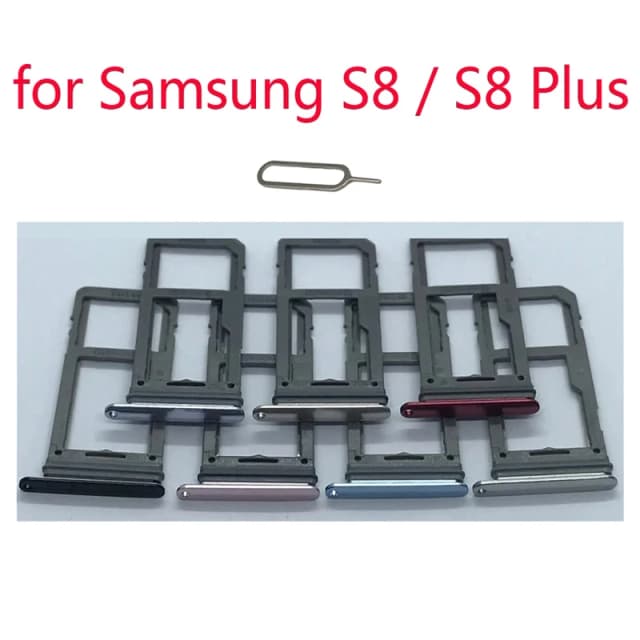 For Samsung S8 G950 G950F S8 Plus G955 G955F New Phone Housing Single Dual SIM Card Micro SD Card Tray
