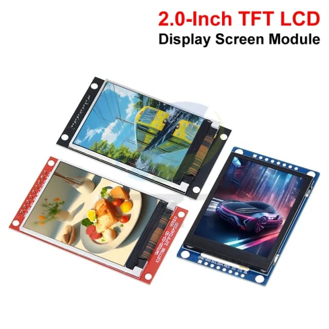 2.0 Inch TFT Display OLED LCD Drive IC ST7789V RGB 240x320 Dot-Matrix SPI Interface for Arduio Full Color LCD Display Module