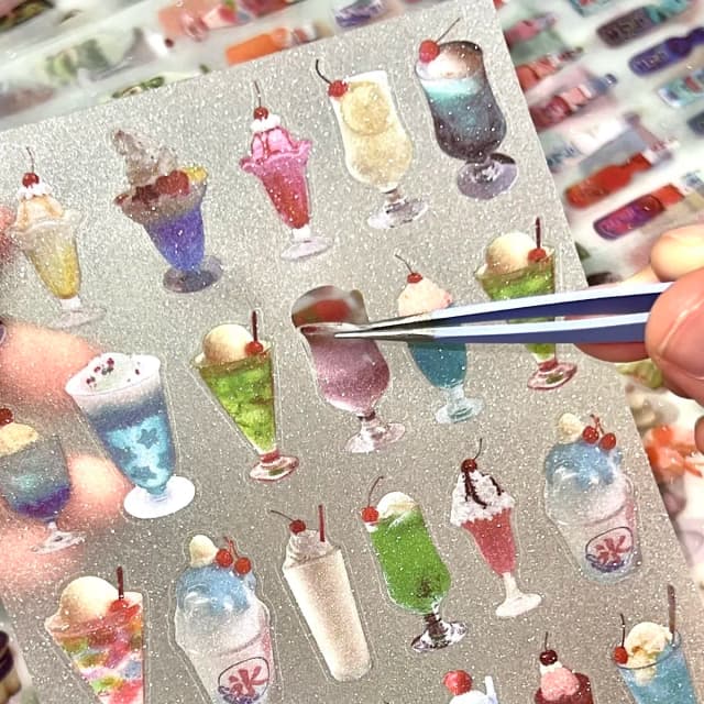 MINKYS 6pcs/10pcs one lot Vintage Snacks Fruits Shop Decorative Stickers for Scrapbooking Kawaii Journal Sticker Stationery