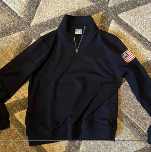 Y2K Vintage Embroidered Sweatshirt Stand Collar Quarter Zip Pullover Oversized Casual Sports Streetwear Mens Unisex