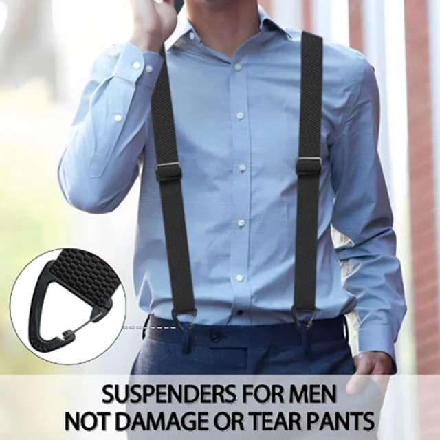 Hidden Suspenders for Men Heavy Duty Work Under Y Back Suspender Clothes  with
