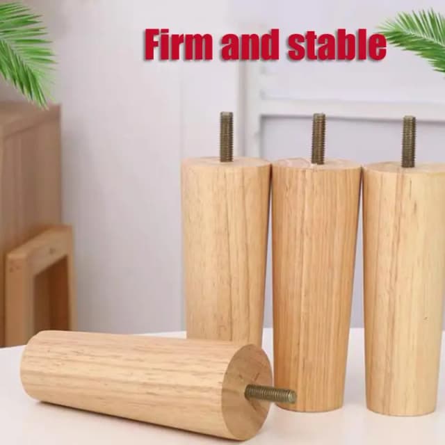 4Pcs Solid Wood Furniture Legs Height 10/12/15CM Straight Sturdy Tapered Sofa Bed Cabinet Table Chair Replacement Furniture Legs