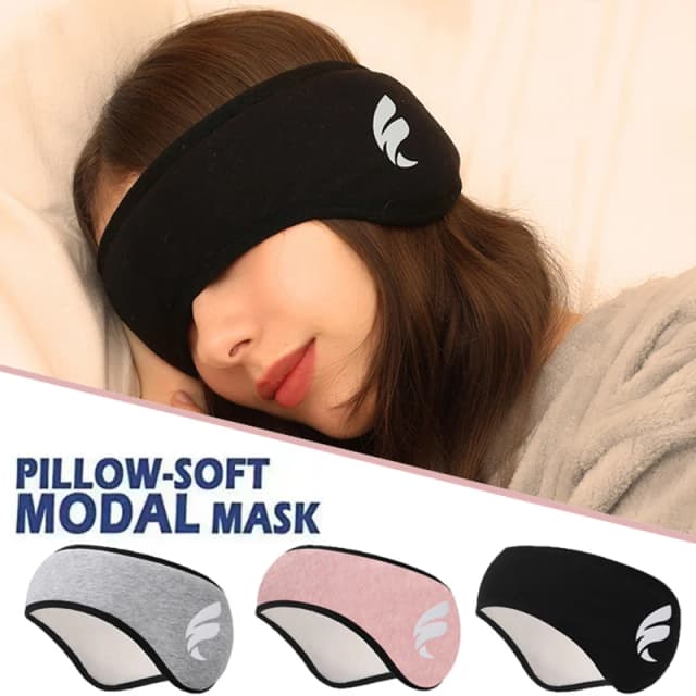 Sleep Mask Blackout For Relaxing Plush Blindfold Cotton Sleeping Blindfold For Men Women Anti-noise Earmuff
