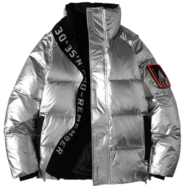 UETEEY Winter White Duck Down Jacket Men Fashion Shiny Thick Warm Hip Hop Coats Outdoor Couple Male Puffer Jackets Streetwear