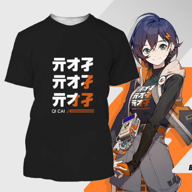 Новая мужская футболка MiHoYo Game Zenless Zone Zero Print ZZZ Role Wise Belle с графическим рисунком Harajuku с круглым вырезом, женские футболки с короткими рукавами