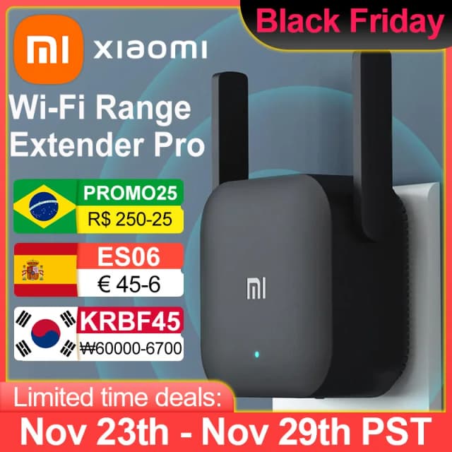 New Original Xiaomi Wifi Amplifier Pro 300M 2.4G Repeater Network Expander Range Extender Roteader Mi Wireless Wi-Fi Router