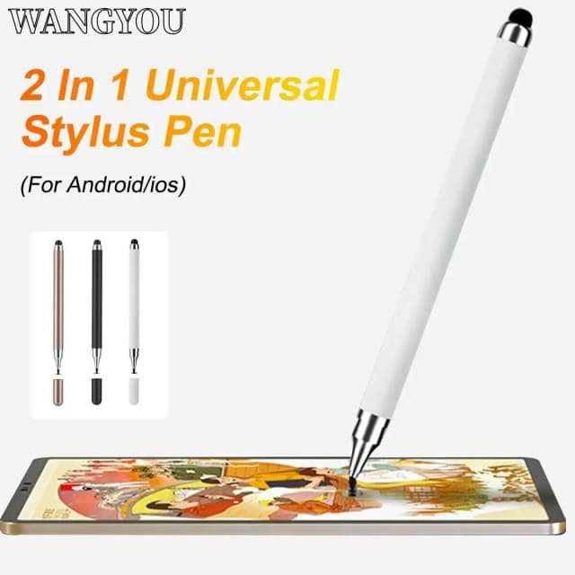 Dual-head Capacitive Pen Disc Silicone Head Dual-purpose Stylus PaintingOffice Retouching Mobile Phone Tablet Pen Capacitive Pen