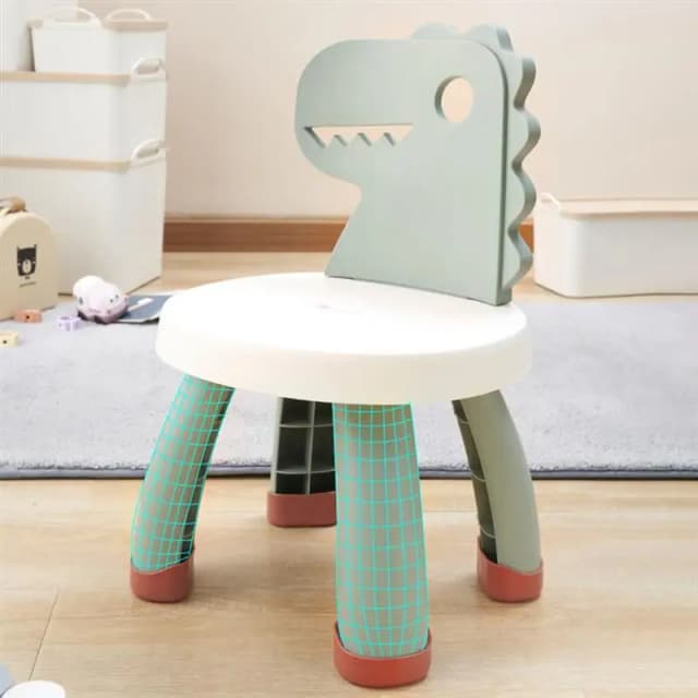 1Pcs Cartoon Dinosaur Back Chair Kids Ergonomic Design lovely Puzzle Pieces Stool for Home Children for Kindergarten Children