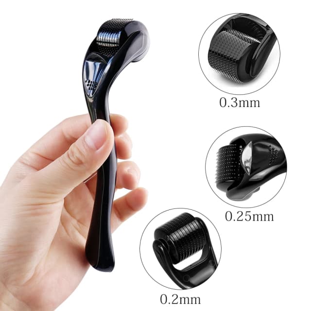 Professional 540 Titanium Derma Roller For Skin Care Beard Growth Hair Growth 0.2/0.25/0.3mm Microneedles Roller Face Roll Tool