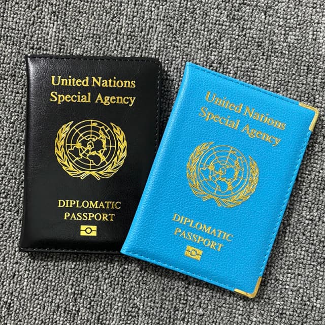 New United Nations Diplomatic Passport Cover Travel Wallet Pu Leather Covers for Passports Men Women Passport Holder