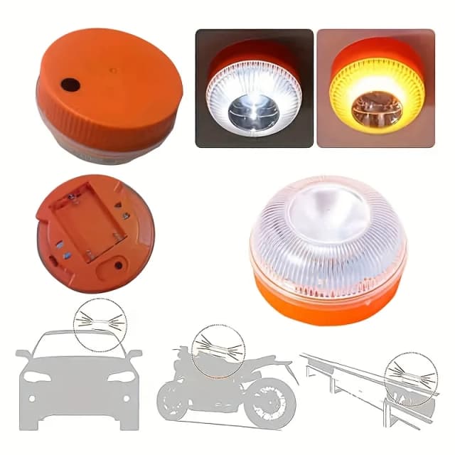 1pc/2pcs LED Vehicle Emergency Warning Light,Battery Powered,for Various Car Models-Roadside Assistance,Offroad Enthusiast,Truck
