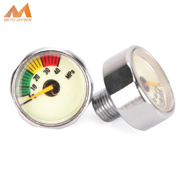 1pc/set Pump Diving Valve 25mm M8x1 Thread 1 Inch Mini Pressure Gauge M10x1 Scuba Manometer 5Mpa 10Mpa 20Mpa 30Mpa 35Mpa 40Mpa