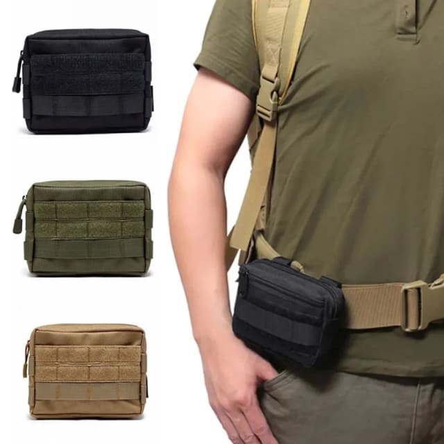 EDC Molle Waist Bag Tactical Pouch Medical Outdoor First Aid Bag Belt Pouch Sports Hunting Bag