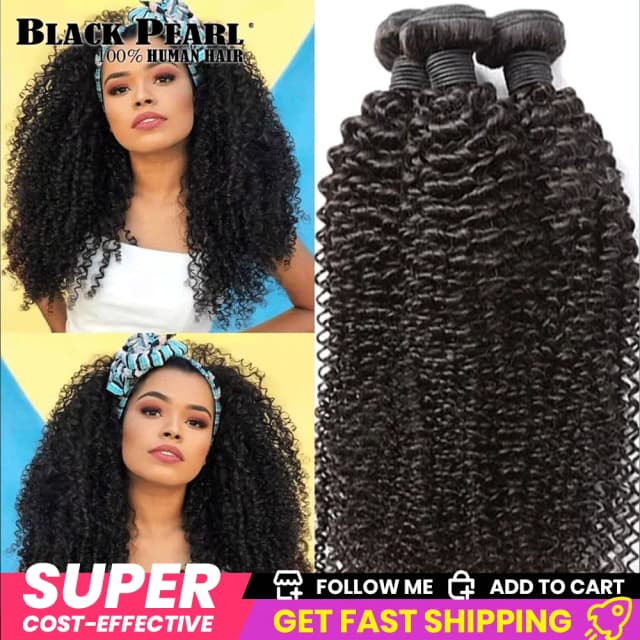 Kinky Curly Human Hair Bundles Brazilian Hair Weaving Bundles 1/3/4Pcs Remy Human Hair Weave Bundles 8-30 Inch Hair Extensions