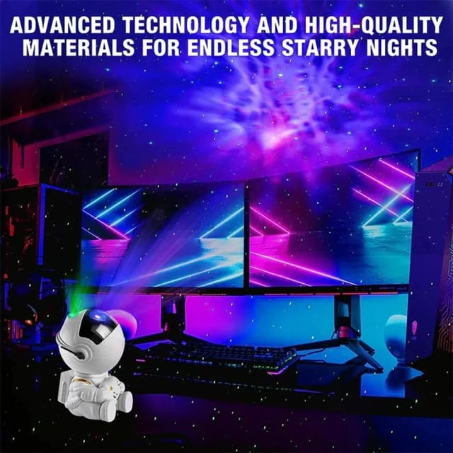 Astronaut Galaxy Starry Projector Lamp LED Star Sky Night Light with Remote Control For Bedroom Home Decor Kids Birthday Gift