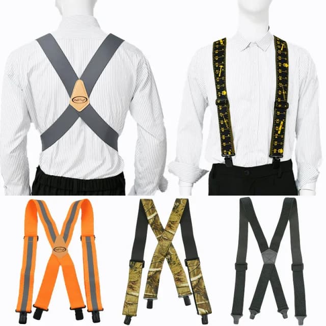 1Pc 3.5/ 5cm Adult Men's Suspenders 2/4 Clip Clasps Harness Men Elastic Braces Adjust Strap Suspender Man for Pants Costume