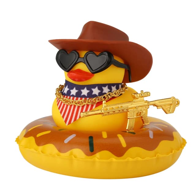 Duck Car Accessories - Rubber Duck for Dashboard, Yellow Duck Car Dashboard Decorations, Squeak Ducks Car Ornaments Car Décor Ac