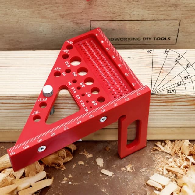 Marine Multi Angle Square Protractor Dowel Pins Miter Triangular Ruler Boat Ship Yacht Woodworking & Repair Tool