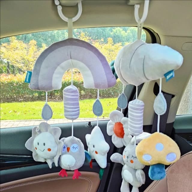 Baby Stroller Hanging Toy Baby Crib Mobile Musical Animal Rattle Travel Car Seat Activity Bouncers Pram for Newborn Sensory Toys