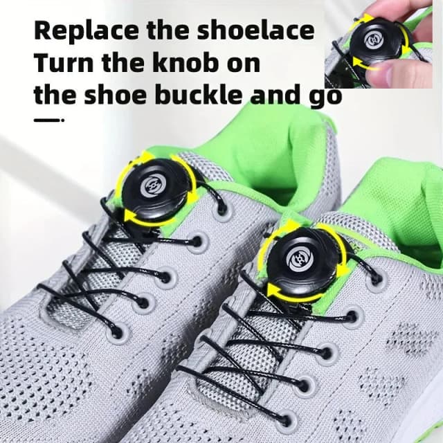 1pair Adjustable Automatic Buckle Rope Universal Kids/Adult Quick Stretching Lock Lazy Laces Sneaker No Tie ShoeLaces Shoe